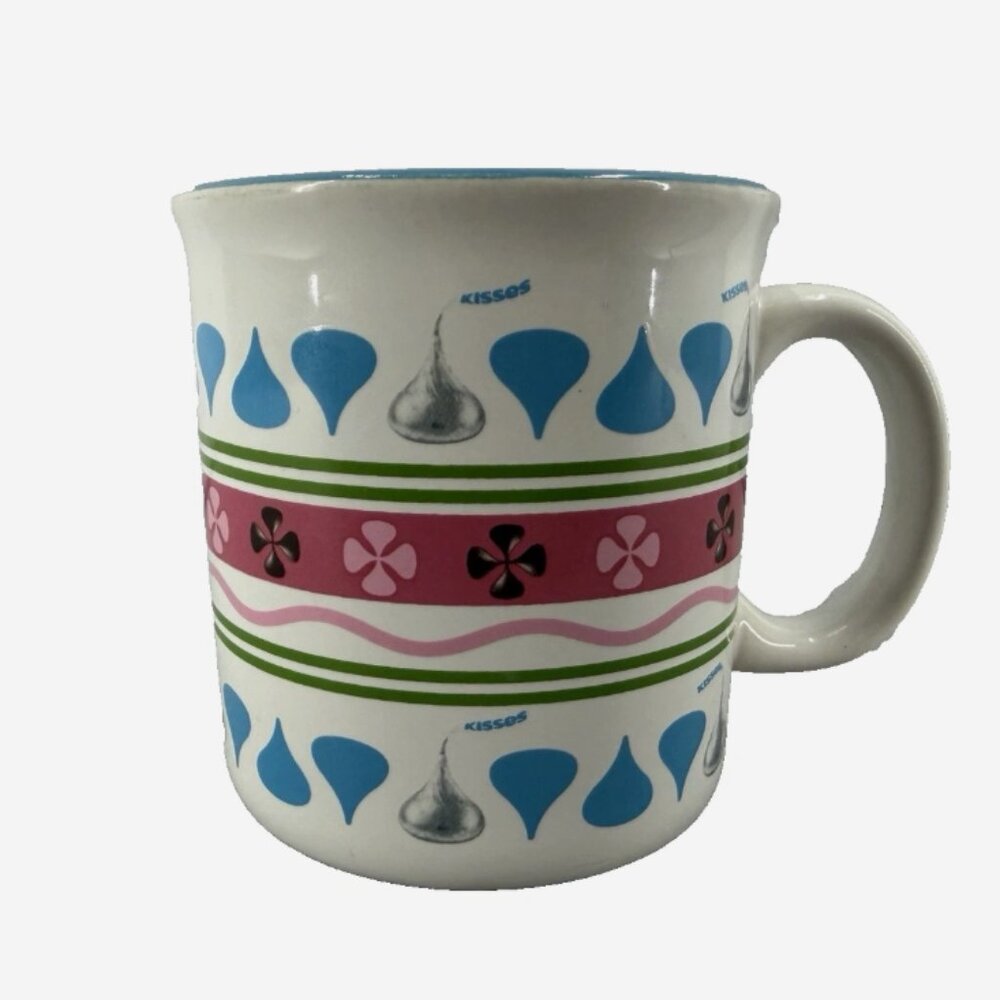 Vintage Hershey's Kisses Mug Coffee Multicolor Ceramic 12 oz. Retro Candy Y2K
